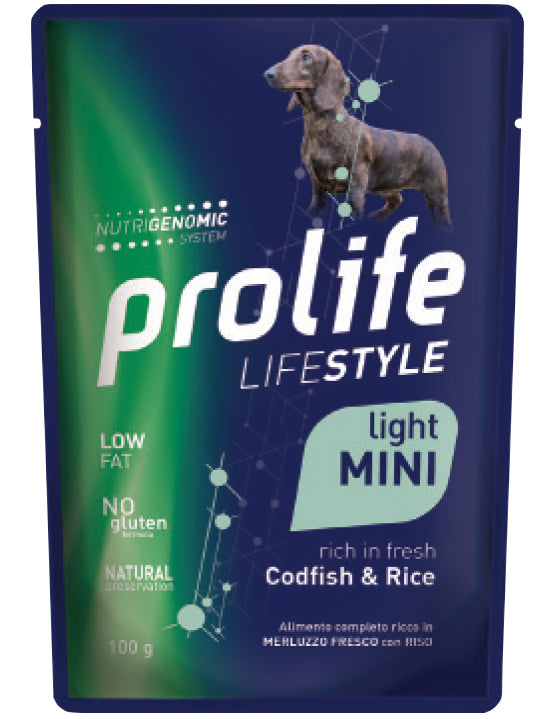 Prolife Life Style Adult Light Merluzzo & Riso Mini 100 g Prolife Life Style Adult Light Merluzzo & Riso Mini 100 g